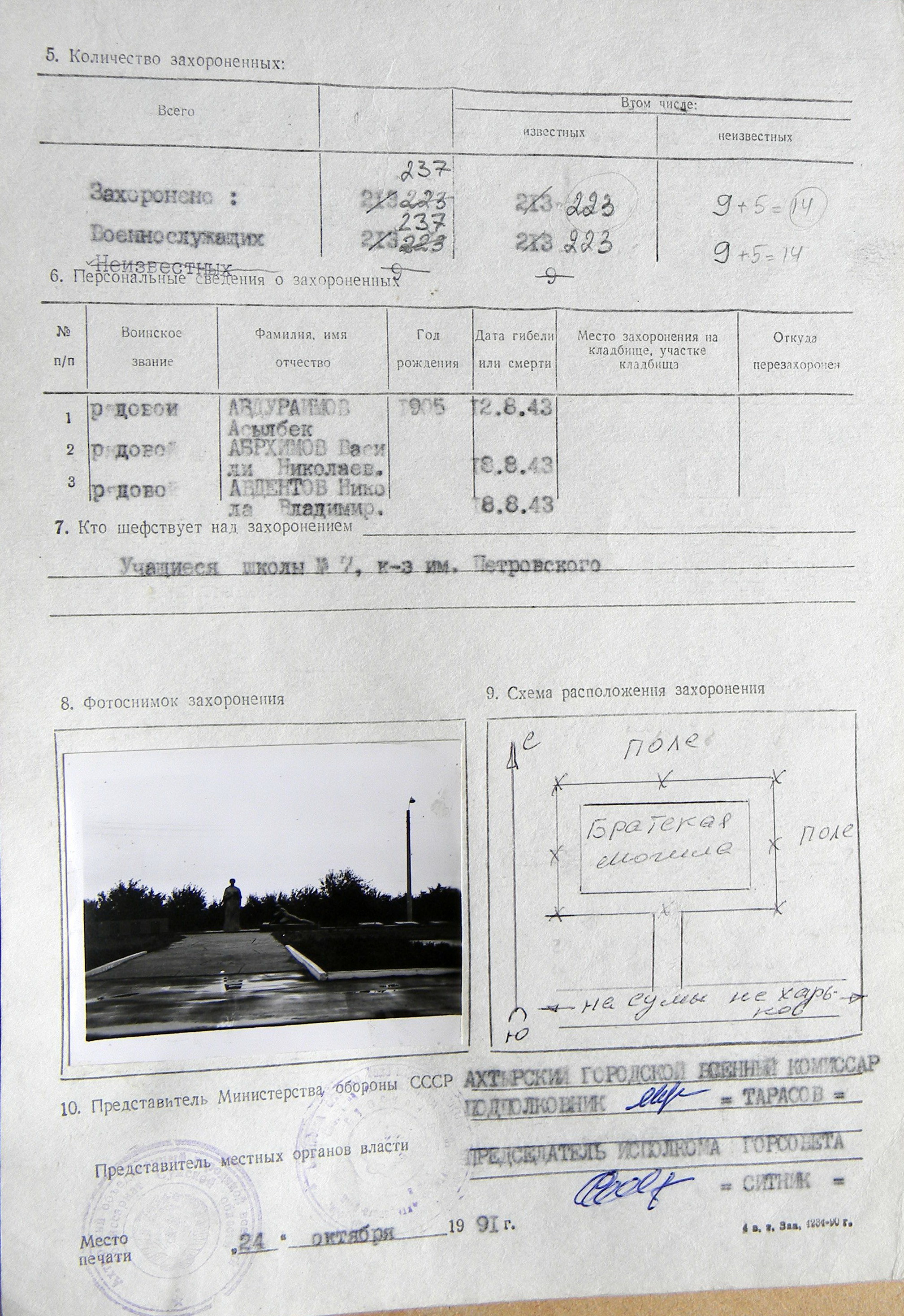  Мемориальный ансамбль в г. Ахтырка